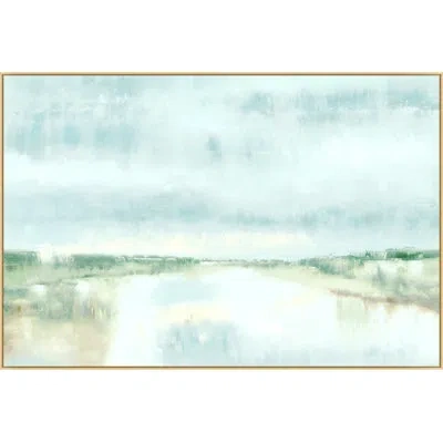 Wendover Art Group Lay Of The Land - Floater Frame Painting On Canvas In Multi