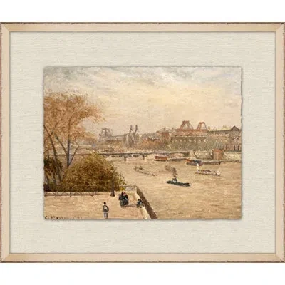 Wendover Art Group Le Louvre - Picture Frame Painting On Paper In Brown;beige