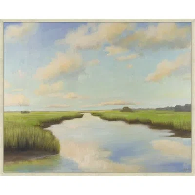 Wendover Art Group Letting Go - Single Picture Frame Print On Canvas In Green,yellow,blue