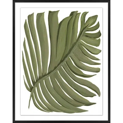 Wendover Art Group Lifted Leaves 1 By Lillian August - Single Picture Frame Painting In White;green