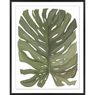 Wendover Art Group Lifted Leaves 2 By Lillian August - Single Picture Frame Painting In White;green