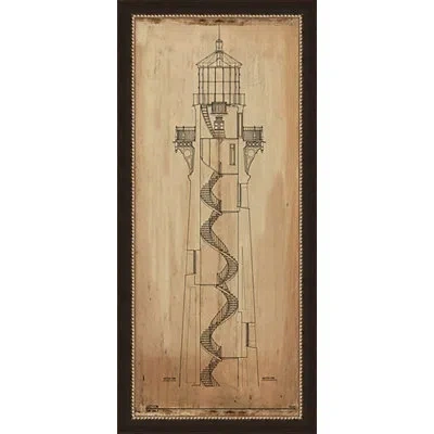 Wendover Art Group Light House Sections 3 - Picture Frame Graphic Art On Paper In Black;brown