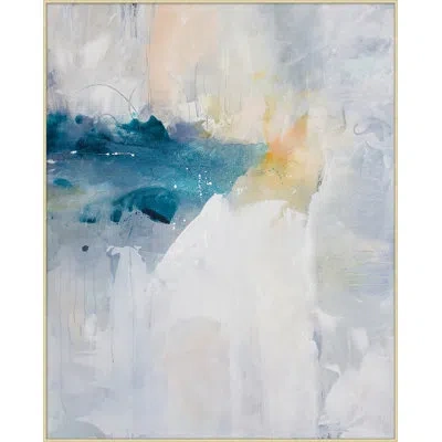 Wendover Art Group Lighthouse - Floater Frame Painting On Canvas In Blue;white;orange