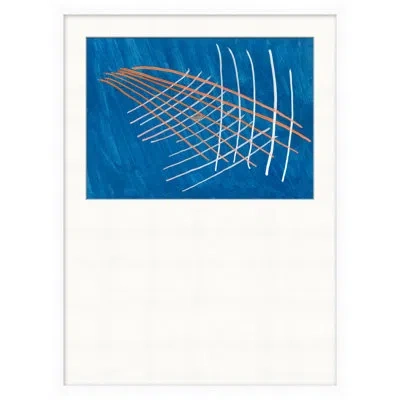 Wendover Art Group Linear Function 8 - Picture Frame Painting On Paper In White