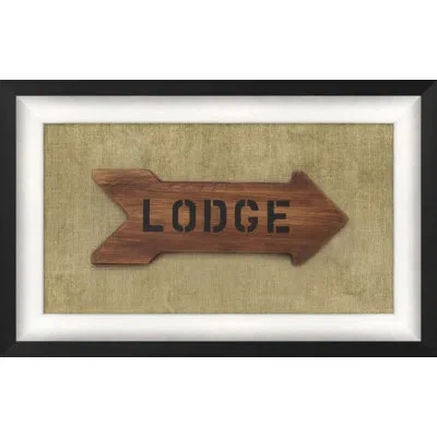 Wendover Art Group Lodge Arrow - Picture Frame Textual Art On Wood In Black;brown