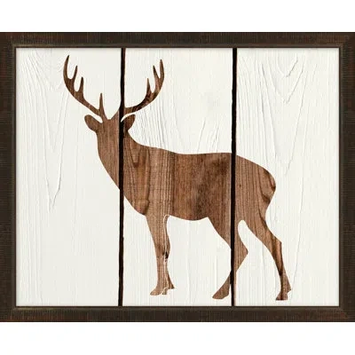 Wendover Art Group Lodge Panel 1 - Picture Frame Graphic Art On Paper In Brown;white