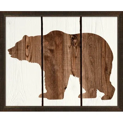 Wendover Art Group Lodge Panel 3 - Picture Frame Graphic Art On Paper In Brown;white