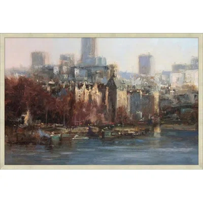 Wendover Art Group London Scene - Picture Frame Painting On Canvas In Blue;brown;beige