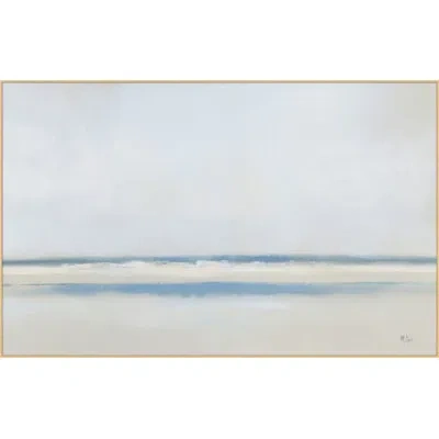 Wendover Art Group Looking Out To See - Floater Frame Painting On Canvas In Blue;gray;neutral