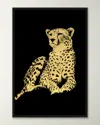 Wendover Art Group Lounging Leopard 1 Framed Giclee In Black