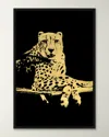 WENDOVER ART GROUP LOUNGING LEOPARD 2 FRAMED GICLEE