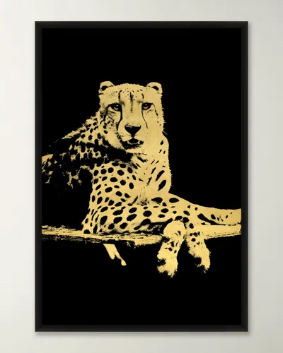 Wendover Art Group Lounging Leopard 2 Framed Giclee In Black