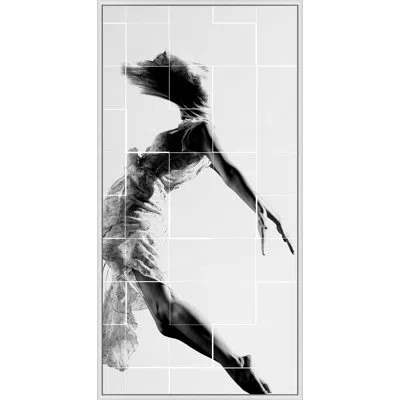 Wendover Art Group Lyrical Form 1 By Studiobjet - Floater Frame Photograph On Canvas In Black;gray