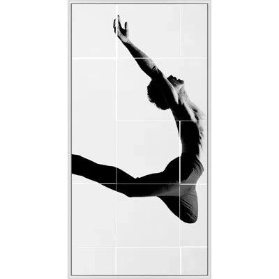 Wendover Art Group Lyrical Form 2 By Studiobjet - Floater Frame Photograph On Canvas In Black;matte White