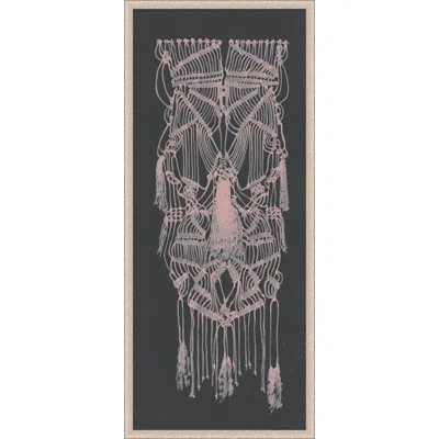 Wendover Art Group Macrame On Gray 1 - Picture Frame Drawing Print On Paper In Ivory;charcoal