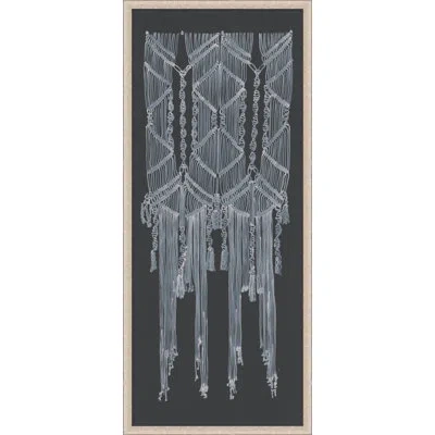 Wendover Art Group Macrame On Gray 4 - Picture Frame Drawing Print On Paper In Black;charcoal