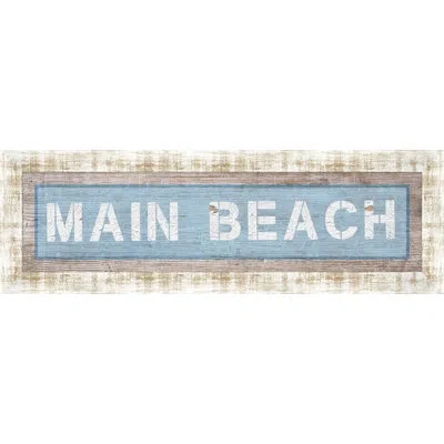 Wendover Art Group Main Beach - Textual Art In Blue