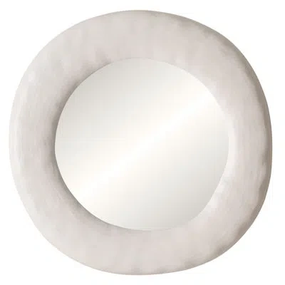 Wendover Art Group Malibu Round Mirror In Museum White