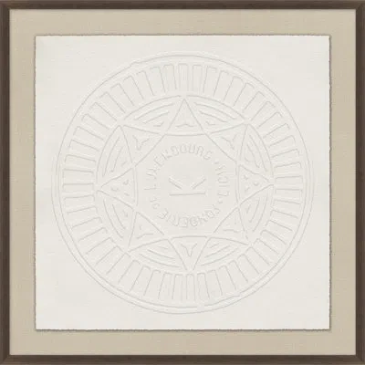 Wendover Art Group Man Hole 5 By Thom Filicia - Picture Frame Graphic Art On Paper In White
