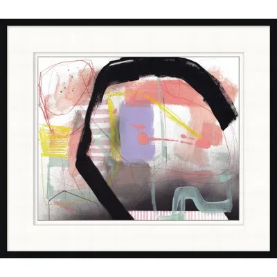 Wendover Art Group Manhattan - Picture Frame Painting On Paper In Black;white;pink;purple