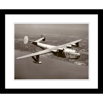 Wendover Art Group Martin Mars Prototype - Picture Frame Photograph On Paper In White;gray