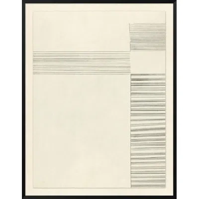 Wendover Art Group Mat Sanders Lines And Boxes 1 - Picture Frame Drawing Print On Paper In Black;beige