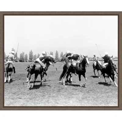 Wendover Art Group Match Of Horse And Men In Multi