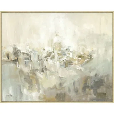 Wendover Art Group Memories Of Europe - Floater Frame Print On Canvas In Gray,tan