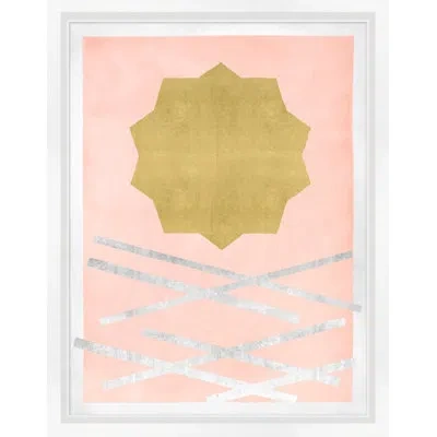 Wendover Art Group Metallic Forms 1 - Picture Frame Graphic Art On Paper In Pink;silver;gold