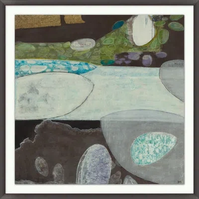 Wendover Art Group Metaphors 2 By Christopher Kennedy - Picture Frame Painting On Paper In White;green;gray