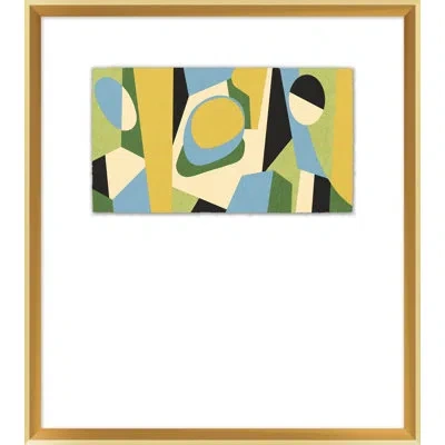 Wendover Art Group Mid Mod Geometry 2 By Christopher Kennedy - Picture Frame Painting On Paper In White;green;yellow
