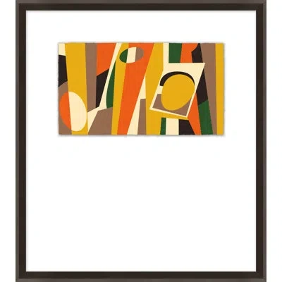 Wendover Art Group Mid Mod Geometry 3 By Christopher Kennedy - Picture Frame Painting On Paper In Brown;yellow;orange