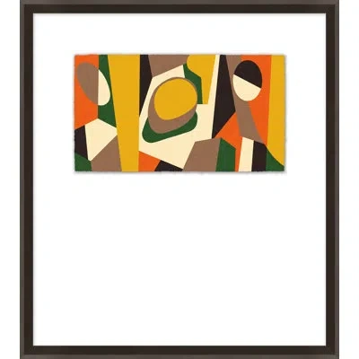 Wendover Art Group Mid Mod Geometry 4 By Christopher Kennedy - Picture Frame Painting On Paper In Brown;yellow;orange