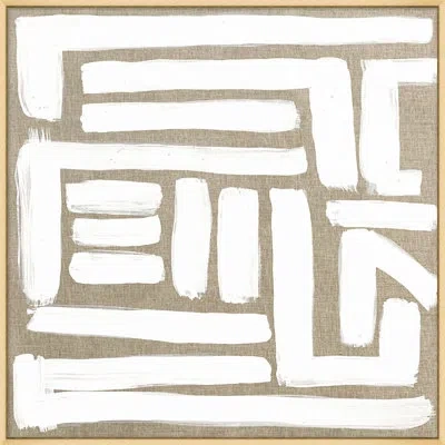 Wendover Art Group Mid-century Markings 1 In White,brown
