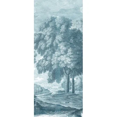 Wendover Art Group Middle Ground Blue Triptych B