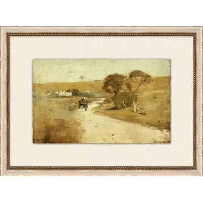Wendover Art Group Midwestern Views 6 - Picture Frame Painting On Paper In Beige;light Brown
