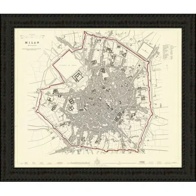 Wendover Art Group Milan By Lillan August - Picture Frame Graphic Art On Paper In Gray
