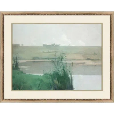Wendover Art Group Millers Pond 1 - Picture Frame Painting On Glass In Blue;green