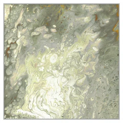 Wendover Art Group Mineral Pour 3 - Floater Frame Graphic Art In Gray;beige