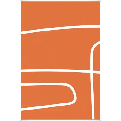Wendover Art Group Minimal Overlay 2 By Studiobjet - Floater Frame Graphic Art On Canvas In White;orange