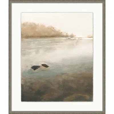 Wendover Art Group Mist On The Lake 1 - Picture Frame Painting On Paper In Brown;beige