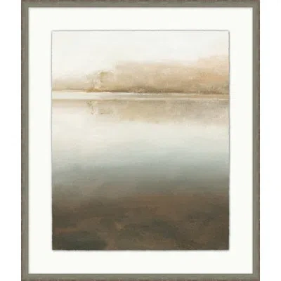 Wendover Art Group Mist On The Lake 2 - Picture Frame Painting On Paper In Brown;beige