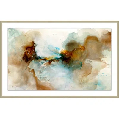Wendover Art Group Misty Atmosphere 2 - Picture Frame Painting On Paper In Blue;brown;white;beige