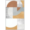 Wendover Art Group " Mod Circles 2 " In Tan,white,gray