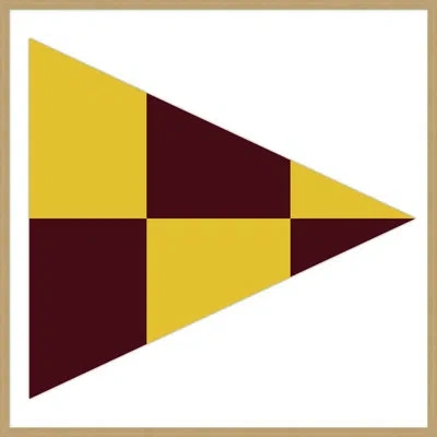 Wendover Art Group Mod Nautical 1 In Yellow,dark Red