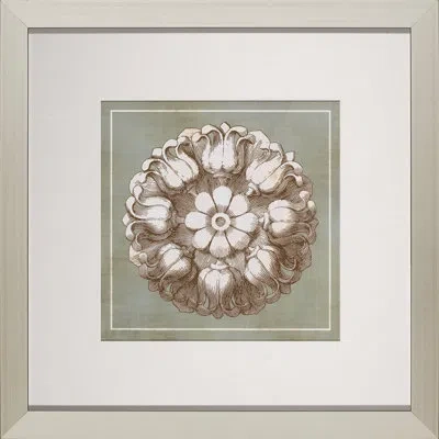 Wendover Art Group Mod Rosette Series I - Picture Frame Graphic Art On Paper In Brown;gray