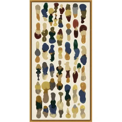 Wendover Art Group Mod Totems By Thom Filicia - Shadow Box Painting In Blue;black;beige;yellow