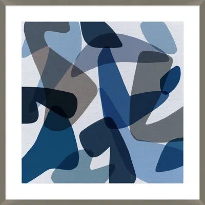 Wendover Art Group Modern Blues 2 By Christopher Kennedy - Picture Frame Graphic Art On Canvas In Blue;gray