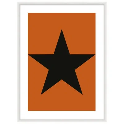 Wendover Art Group Modern Color Star 9 In Orange,black