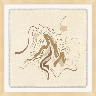 Wendover Art Group Modern Gesture 2 By Mat Sanders - Single Picture Frame Graphic Art On Canvas In Beige;tan